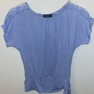 BCX blue short sleeve shirt
